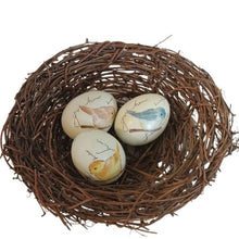Load image into Gallery viewer, Decorative Bird Nest with 3 Painted Eggs