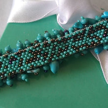 Load image into Gallery viewer, Turquoise + Bronze Beading Bracelet
