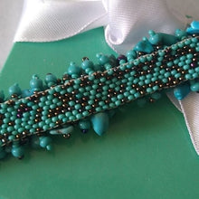 Load image into Gallery viewer, Turquoise + Bronze Beading Bracelet