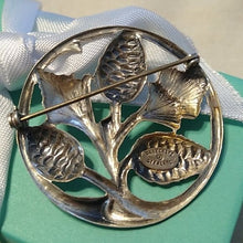 Load image into Gallery viewer, Vintage Danecraft Pine Pinecones Circle Brooch Sterling Silver 925, 6.57 g
