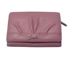Load image into Gallery viewer, Coach Soho Pleated Leather Compact Clutch, Silver/Rose
