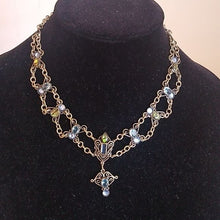 Load image into Gallery viewer, Vintage Mary DiMarco Necklace Blue and Green Stones
