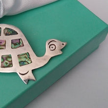 Load image into Gallery viewer, Alpaca Silver Tone Turtle Tortuga Pendant Abalone