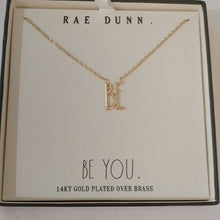 Load image into Gallery viewer, Rae Dunn BE Necklace 14kt Gold over Brass, 16&quot;+
