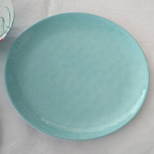 Load image into Gallery viewer, Melamine Sea Life Turtle Salad Plate, Aqua Blue Dinner Plate and matching …