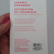 Load image into Gallery viewer, Starbucks Peace + Love Gift Tag Ceramic Christmas Tree Ornament