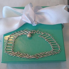 Load image into Gallery viewer, Sterling Silver 925 Ladder Chain Bracelet, 6.5"