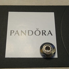 Load image into Gallery viewer, Pandora Murano White w/ Black Flowers For You Charm ALE 925 790642
