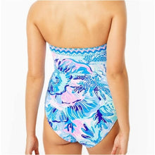 Load image into Gallery viewer, Lilly Pulitzer Justina 1-pc Shade Seekers Engineered Swimsuit, Saltwater Blue, 0