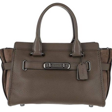 Load image into Gallery viewer, Coach 12117 Swagger 27 Pebble Leather Satchel in DKLIQ Fatigue