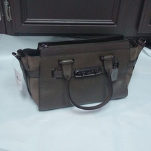 Load image into Gallery viewer, Coach 12117 Swagger 27 Pebble Leather Satchel in DKLIQ Fatigue
