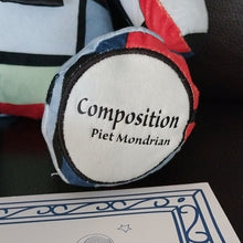 Load image into Gallery viewer, Build-A-Bear Artist Collection Mondrian Composition Teddy Bear with Gifting Bow
