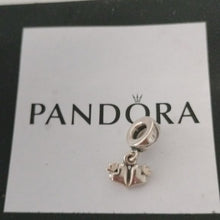 Load image into Gallery viewer, Pandora Retired Sterling Silver and 14K Gold Love Dangle with Red Enamel - 79043
