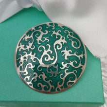 Load image into Gallery viewer, Artisan Sterling Silver+ Enamel Hidden Dragon Brooch
