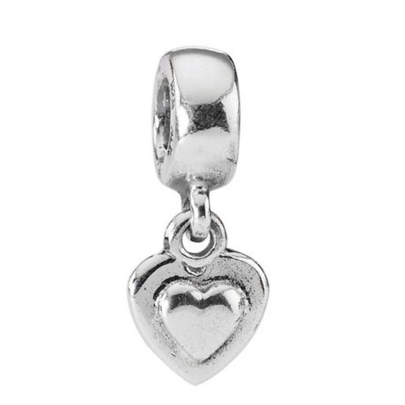 Pandora Retired Sterling Silver Heart Dangle Bead - 790373