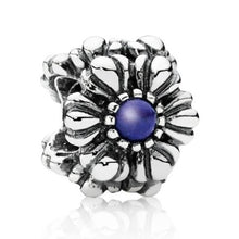 Load image into Gallery viewer, Pandora  Sterling Silver September Birthday Blooms Bead w/ Lapis - 790580LP
