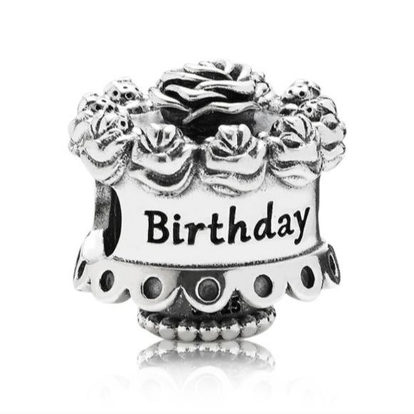 Pandora Retired Sterling Silver Happy Birthday Cake Charm - 791289