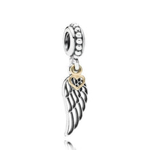 Load image into Gallery viewer, Pandora  Sterling Silver + 14K Gold Love + Guidance Religious Angel Wing 791389
