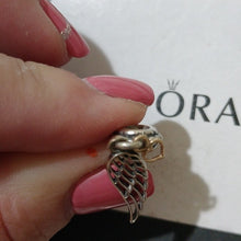Load image into Gallery viewer, Pandora  Sterling Silver + 14K Gold Love + Guidance Religious Angel Wing 791389
