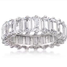Load image into Gallery viewer, Glamorous Baguette CZ Eternity Band Ring, Size 9.25
