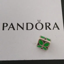 Load image into Gallery viewer, Pandora Retired Green Enamel Flower with Sterling Silver Bead - 790437EN03
