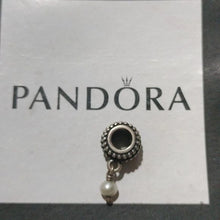 Load image into Gallery viewer, Pandora Retired Sterling Silver Beveled Pearl Dangle - 790132P
