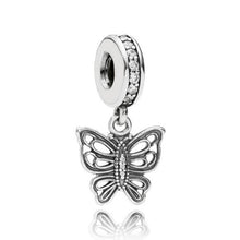 Load image into Gallery viewer, Pandora Love Takes Flight Butterfly Animal Dangle Bead w/CZ - 791255cz
