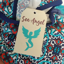 Load image into Gallery viewer, SEA ANGEL Surplice One-piece Swimsuit, Blue, size Medium
