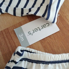 Load image into Gallery viewer, Carter&#39;s Baby Girl&#39;s Striped Jersey Dress w/ Cover, Size 3 months
