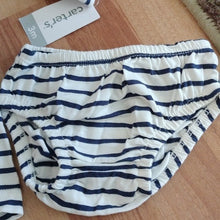 Load image into Gallery viewer, Carter&#39;s Baby Girl&#39;s Striped Jersey Dress w/ Cover, Size 3 months
