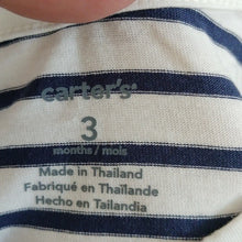Load image into Gallery viewer, Carter&#39;s Baby Girl&#39;s Striped Jersey Dress w/ Cover, Size 3 months
