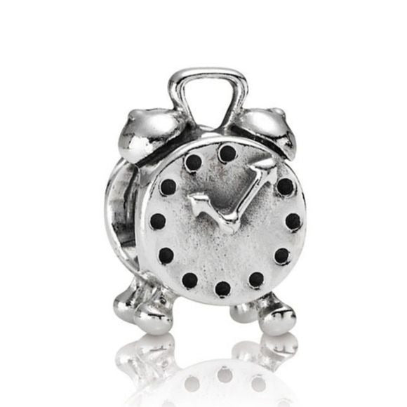 Pandora Retired Sterling Silver Clock Time Bead Charm - 790449