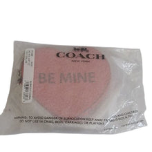 Load image into Gallery viewer, Coach Valentine Heart Coin Case With Be Mine And Xoxo Motif, SV/Bright C…
