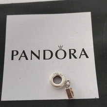 Load image into Gallery viewer, Pandora Retired Sterling Silver + 14k Gold Bible Dangle Bead with Cross - 790409
