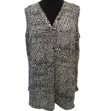 Load image into Gallery viewer, Rachel Zoe Women&#39;s Plus Career Black White Animal Print Blouse, Size 1X
