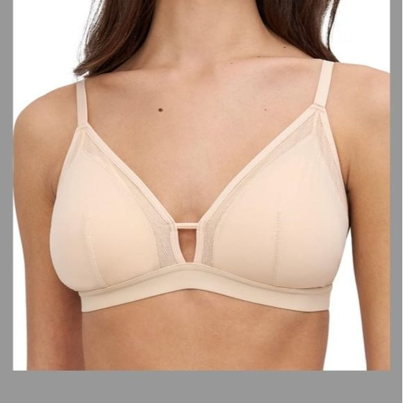 blake & co. Mesh Insert Bralettes, Toasted Almond, Size Medium, Set of 2