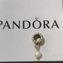 Load image into Gallery viewer, Pandora Retired Sterling Silver Pearl June Birthstone Dangle - 790166P
