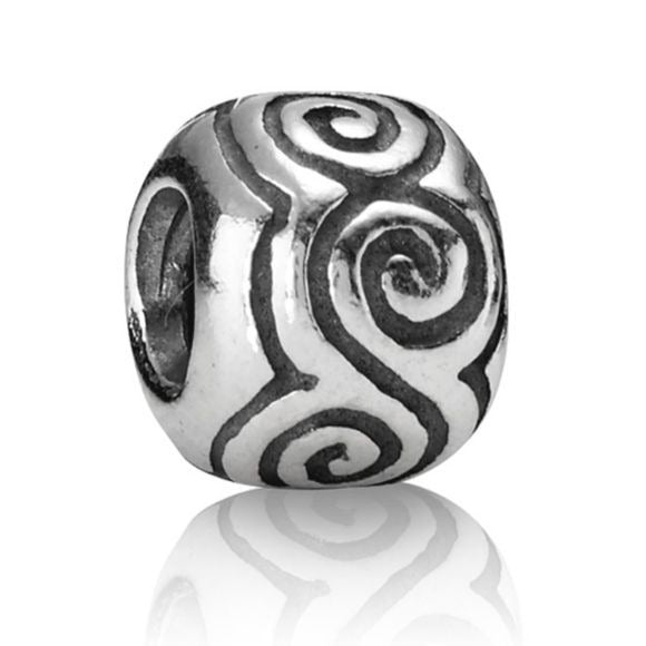 Pandora Retired Sterling Silver Large Swirls Designer Bead - 790228