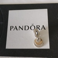 Load image into Gallery viewer, Pandora Sterling Silver and 14K Gold You and Me Forever Dangle Charm 791979cz
