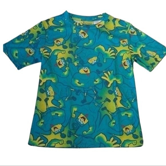 SpongeBob SquarePants Sponge Out of Water All-Over Print T-shirt, Small 6/7