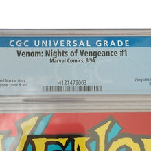 Load image into Gallery viewer, Marvel Comics Venom: Nights of Vengeance #1 Red Foil 8/1994 CGC 9.8 White Pages
