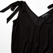 Load image into Gallery viewer, LAUNDRY BY SHELLI SEGAL womens Matte Jersey Shoulder Tie Jumpsuit, Black size 2
