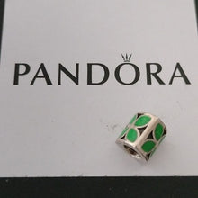 Load image into Gallery viewer, Pandora Retired Green Enamel Flower with Sterling Silver Bead - 790437EN03
