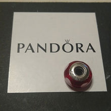 Load image into Gallery viewer, Pandora Red Murano with Pink Hearts Bead Charm 790658 ALE 925
