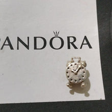 Load image into Gallery viewer, Pandora Retired Sterling Silver Clock Time Bead Charm - 790449
