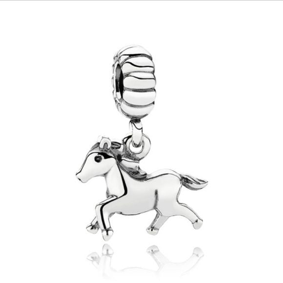 Pandora Sterling Silver Free Spirit the Horse Animal Dangle Bead - 791099