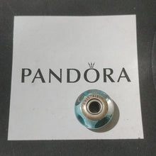 Load image into Gallery viewer, Pandora Retired Sterling Silver Blue Looking Glass Murano Bead - 790923
