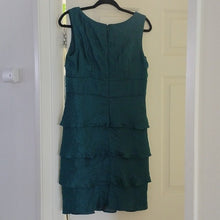 Load image into Gallery viewer, Dress Barn Collection Embroidered + Beaded Dress in Dark Teal, Size 8
