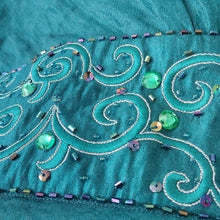 Load image into Gallery viewer, Dress Barn Collection Embroidered + Beaded Dress in Dark Teal, Size 8
