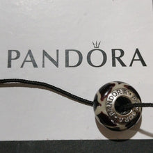 Load image into Gallery viewer, Pandora Sterling Silver Black + Grey Giraffe Animal Murano Glass Charm 790942
